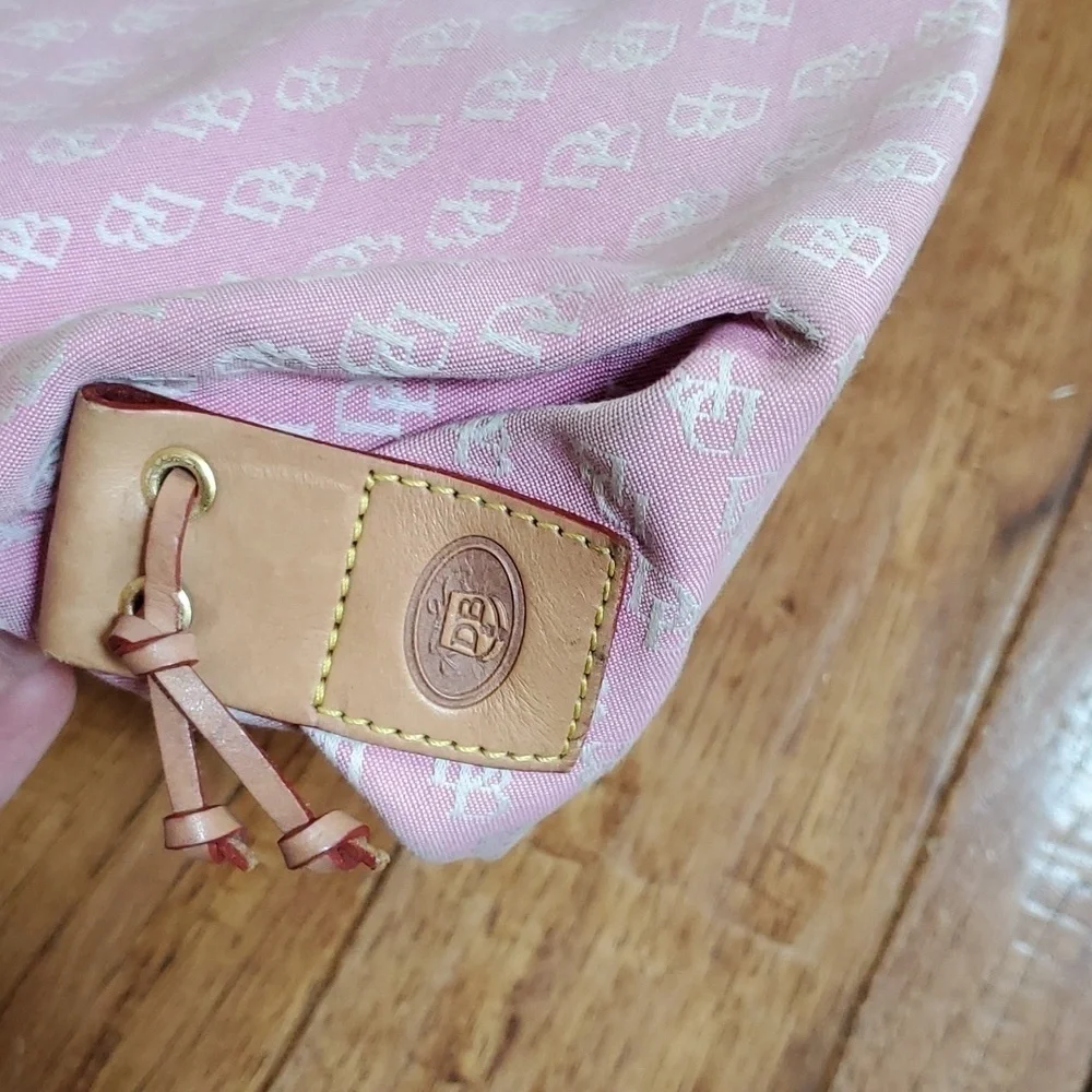 Dooney & Bourke pink monogram medium size tote bag